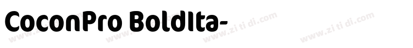 CoconPro BoldIta字体转换